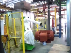 روبوت طلاء GR650 يستخدم في صناعة قطع معدنية محركات